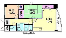 ハウスオブロゼ 2LDKの間取図画像