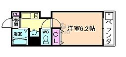 パレロイヤル三番館 1Kの間取図画像