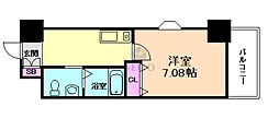 CASSIA豊中三国 1Kの間取図画像