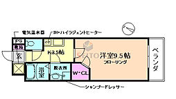 BOSTONHOUSE 1Kの間取図画像