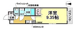 DEP岡町南 1Kの間取図画像