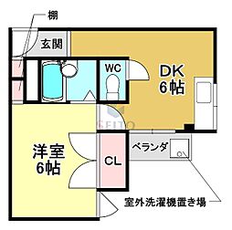 サニープラザ 1DKの間取図画像