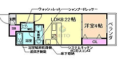 ガレリア南豊中 1LDKの間取図画像