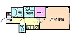 ヴィレッヂ曽根南 1Kの間取図画像