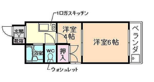 大阪府大阪市淀川区新高5丁目(賃貸マンション2K・2階・27.00㎡)の写真 その2