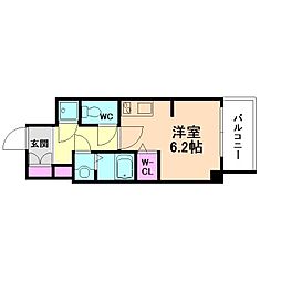 大阪市西淀川区姫里2丁目マンション ワンルームの間取図画像