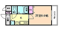JR東海道・山陽本線 塚本駅 徒歩10分の賃貸マンション 3階1Kの間取り