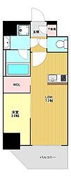 エスリードレジデンス ザ・グラン大阪ノア 1LDKの間取図画像