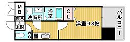 Live Flat Tsukamoto 1Kの間取図画像
