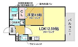 プレジオ塚本ASIAN 1LDKの間取図画像