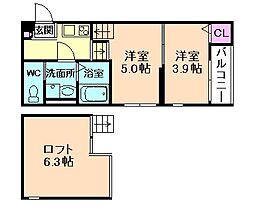 フェールシュヴァル 2Kの間取図画像