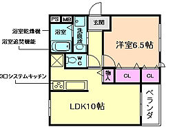 プリムローズ 1LDKの間取図画像