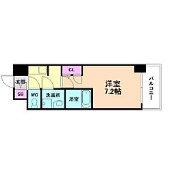 S-RESIDENCE大和田aline 1Kの間取図画像