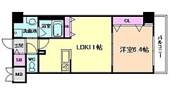 グランツコート御幣島 1LDKの間取図画像