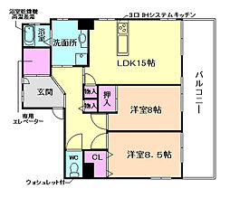 アージュ21 2LDKの間取図画像