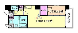 M:COURT福島 1LDKの間取図画像