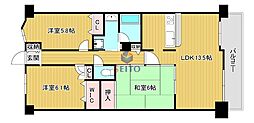 ディアエスタ・ミオ豊中 3LDKの間取図画像