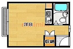 メゾンエスポワール南茨木 ワンルームの間取図画像