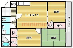サニー・メルベーユ 3LDKの間取図画像