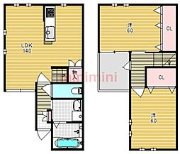 フォルトゥーナB 2LDKの間取図画像