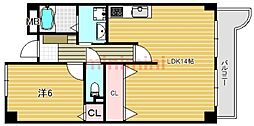 アメニティ高槻 1LDKの間取図画像