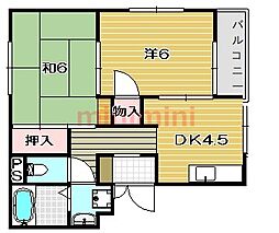 アーバンライフフミ 2DKの間取図画像