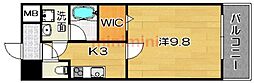 カンナビーノ 1Kの間取図画像