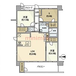 レジェイド高槻南松原ザフロント 3LDKの間取図画像