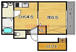 サンク 1DKの間取図画像