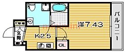 セレニテ高槻 1Kの間取図画像