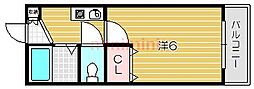 エクセル稲葉町 1Kの間取図画像
