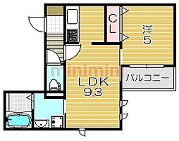 メゾンドゥエスポワール 1LDKの間取図画像
