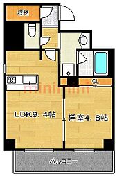 フィアクレー茨木元町 1LDKの間取図画像
