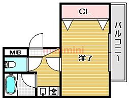 サンヒルズ.M 1Kの間取図画像