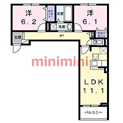 間取図画像 2LDK
