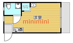 ナポレオン3世 ワンルームの間取図画像