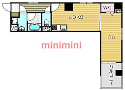 アダージオ 1LDKの間取図画像