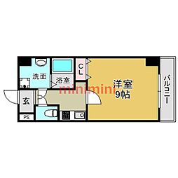 CITYSPIRE上新庄 1Kの間取図画像