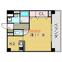 JuA ワンルームの間取図画像
