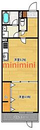 ツーブリッジ 1LDKの間取図画像