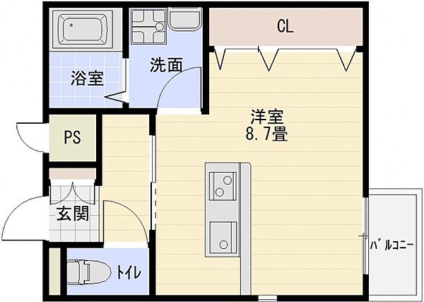 ステラウッド春日丘 ｜大阪府藤井寺市春日丘３丁目(賃貸アパート1R・1階・27.20㎡)の写真 その2