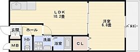 スカイマンション  ｜ 大阪府柏原市法善寺３丁目（賃貸マンション1LDK・1階・39.00㎡） その2