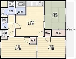 スタンドアップ国分 3LDKの間取図画像