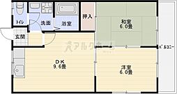 大清青谷ハイツ 2LDKの間取図画像
