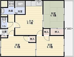 スタンドアップ国分 3LDKの間取図画像