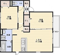間取図画像 2LDK