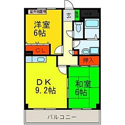 ソルジェンテ陽光園 2LDKの間取図画像