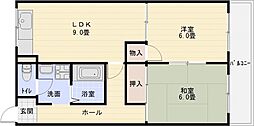 ドリームスクエア 2LDKの間取図画像