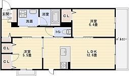 シャーメゾン　ジーコ―ト　ホウゼンジ 2階
