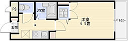 リーベハイツ青山 1Kの間取図画像
